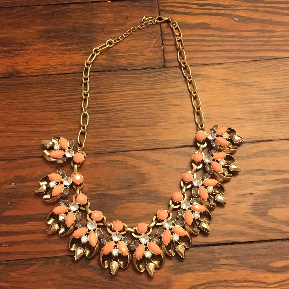 Coral statement necklace